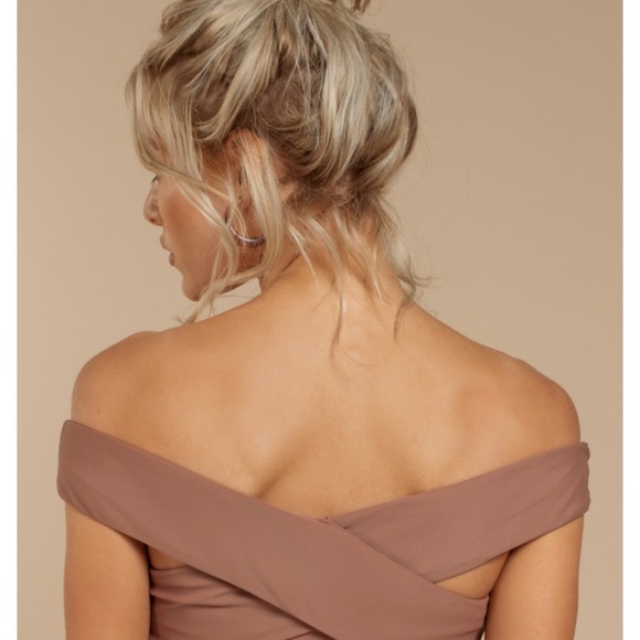 Tobi Brown Off-Shoulder Bikini Top - Picture 2 of 4